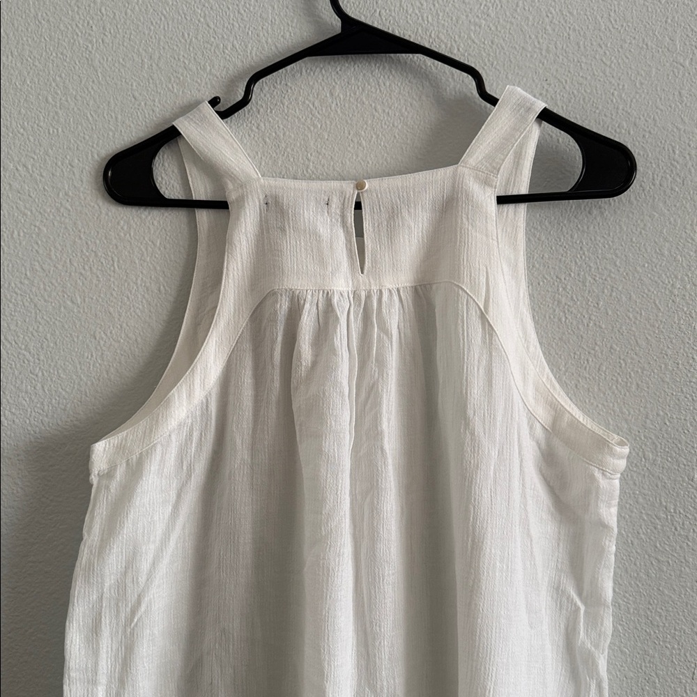 J.Crew White Cotton Tiered Mini Dress Sleeveless Size Medium NWT - Picture 5 of 7